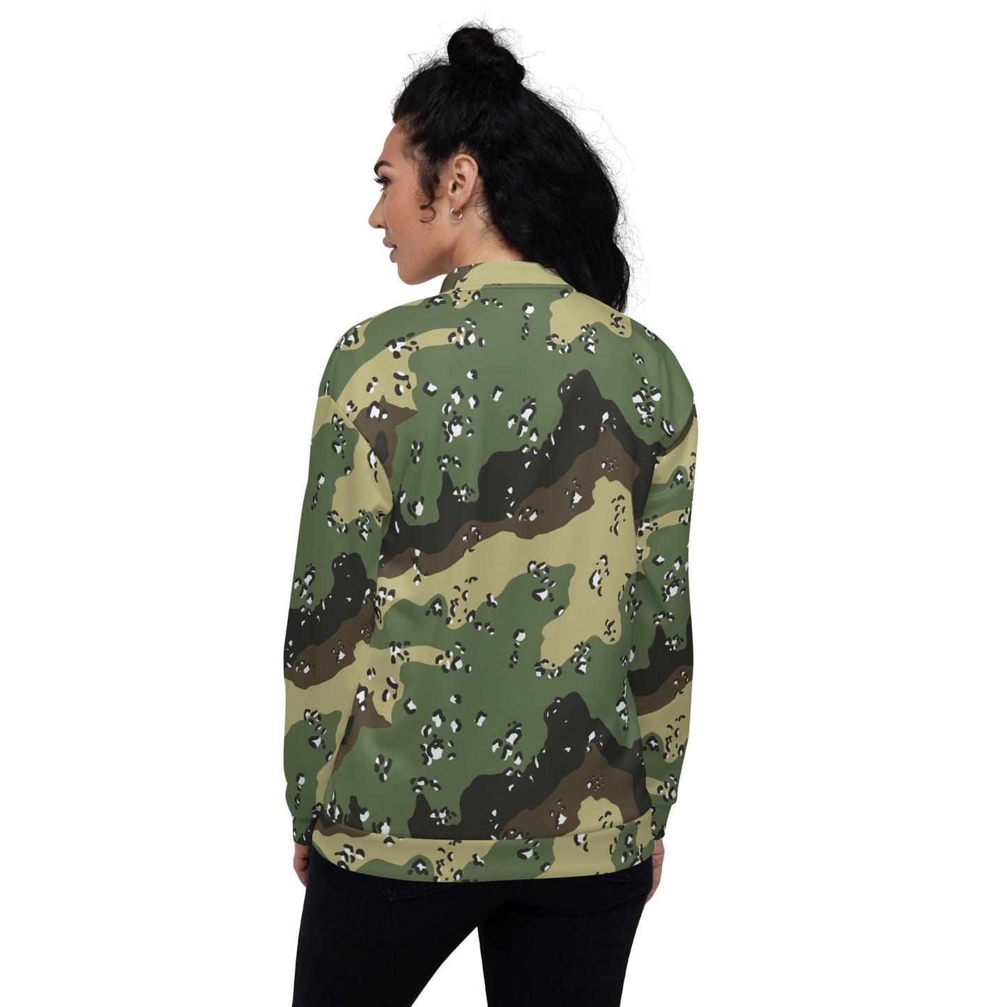Saudi Chocolate Chip Marsh CAMO Unisex Bomber Jacket - Jackets