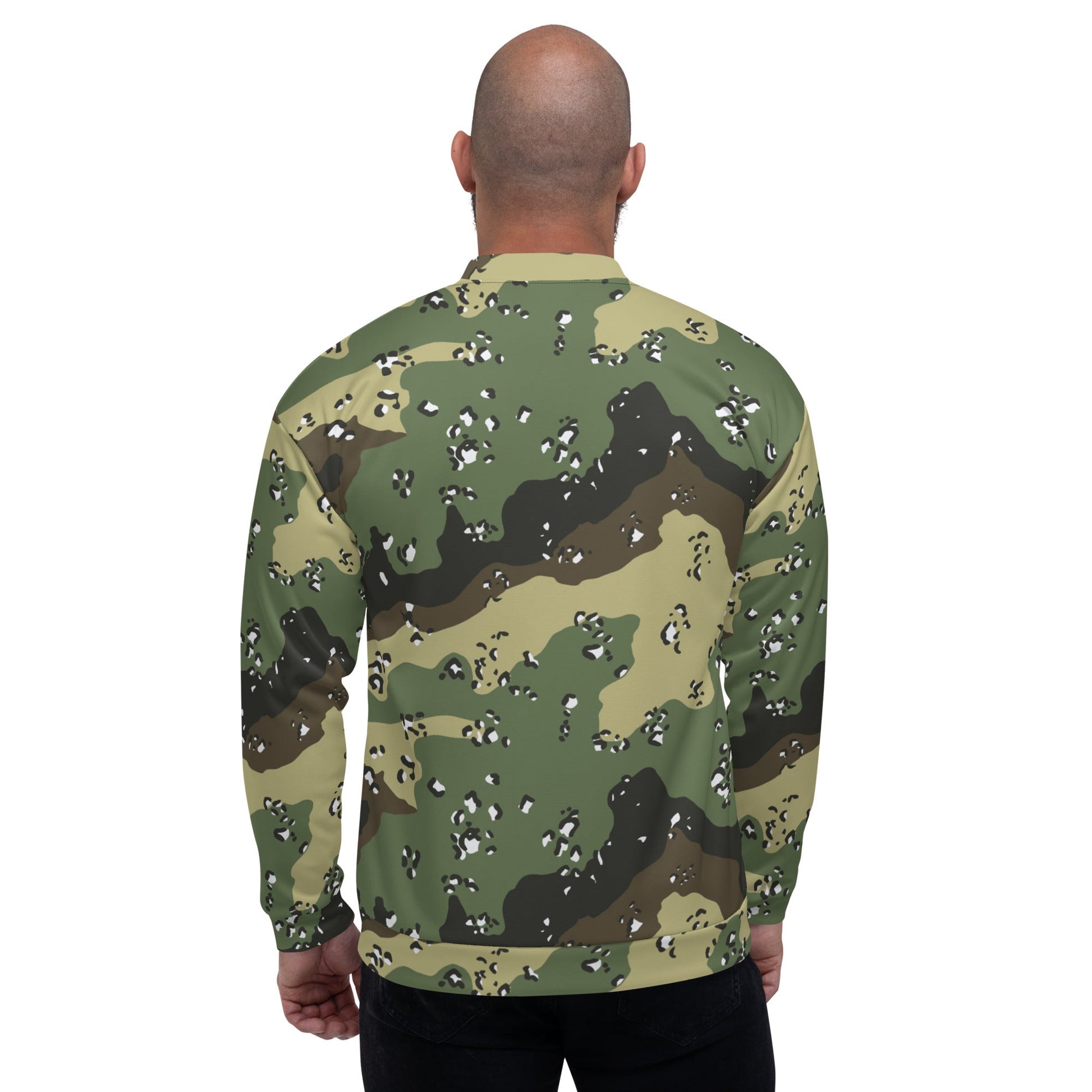 Saudi Chocolate Chip Marsh CAMO Unisex Bomber Jacket - Jackets