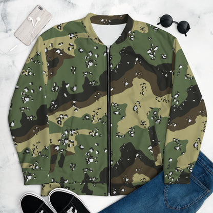 Saudi Chocolate Chip Marsh CAMO Unisex Bomber Jacket - XS - Jackets