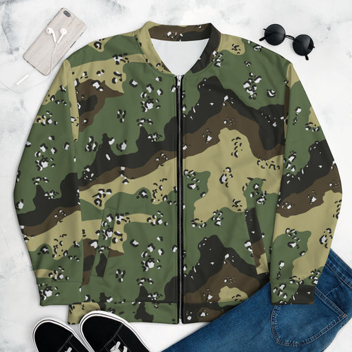 Chocolate Chip Saudi Marsh CAMO Unisex Bomber Jacket - XS