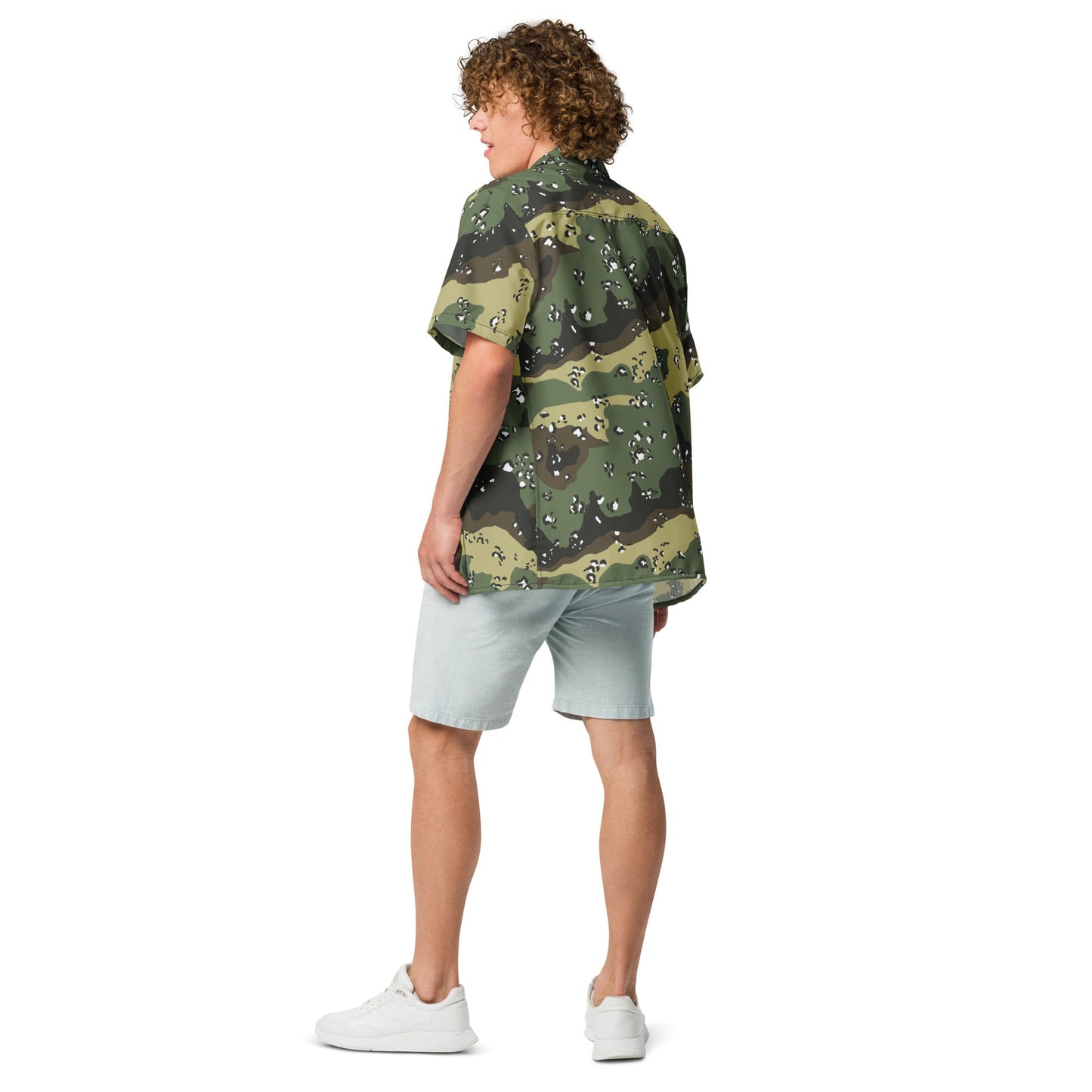 Saudi Arabian Chocolate Chip Marsh CAMO Unisex Short-Sleeve Button Shirt