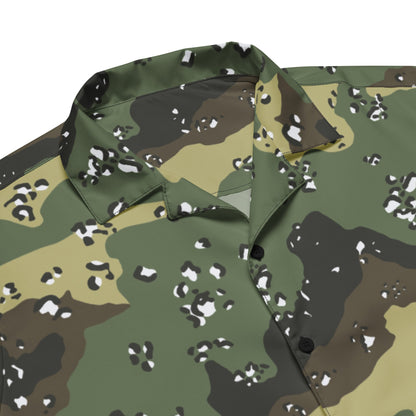 Saudi Arabian Chocolate Chip Marsh CAMO Unisex Short-Sleeve Button Shirt