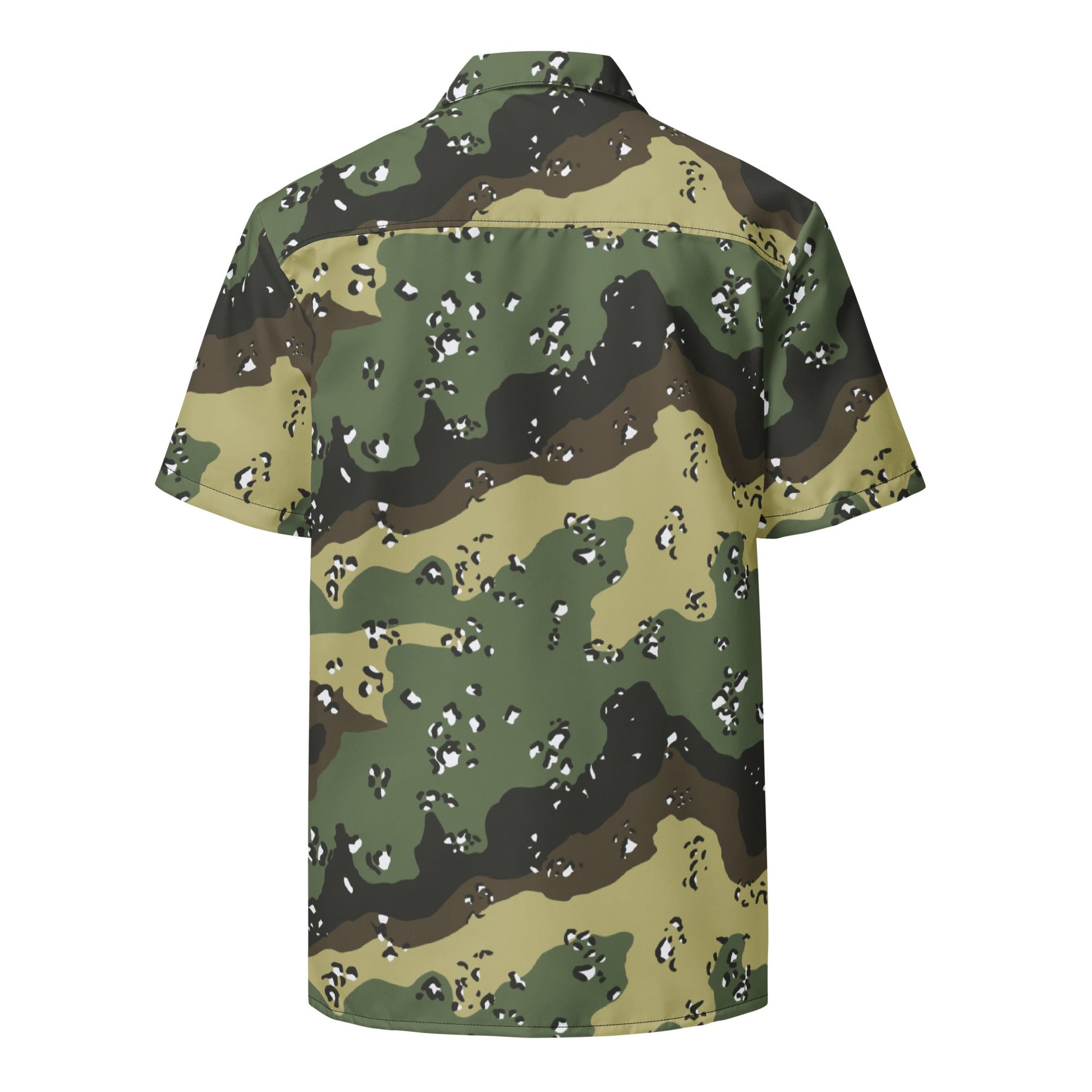 Saudi Arabian Chocolate Chip Marsh CAMO Unisex Short-Sleeve Button Shirt