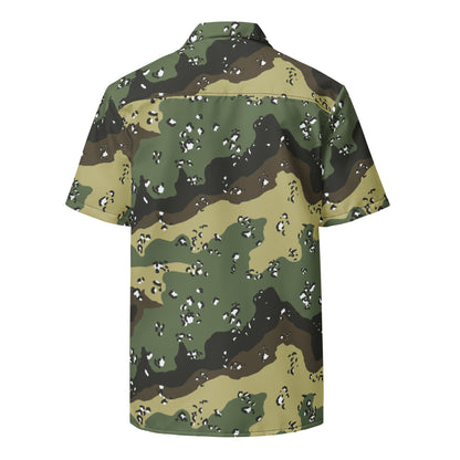 Saudi Arabian Chocolate Chip Marsh CAMO Unisex Short-Sleeve Button Shirt