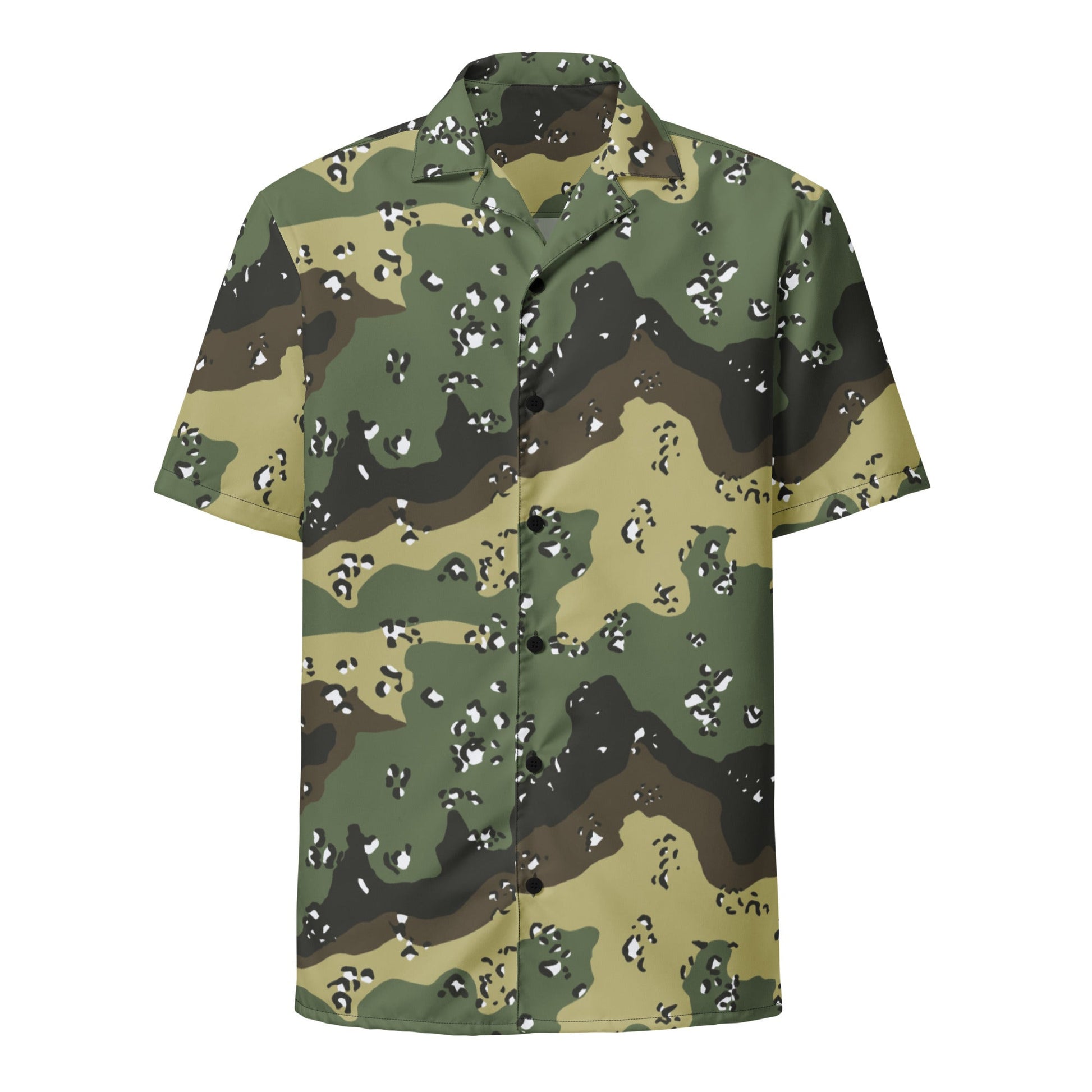 Saudi Arabian Chocolate Chip Marsh CAMO Unisex Short-Sleeve Button Shirt