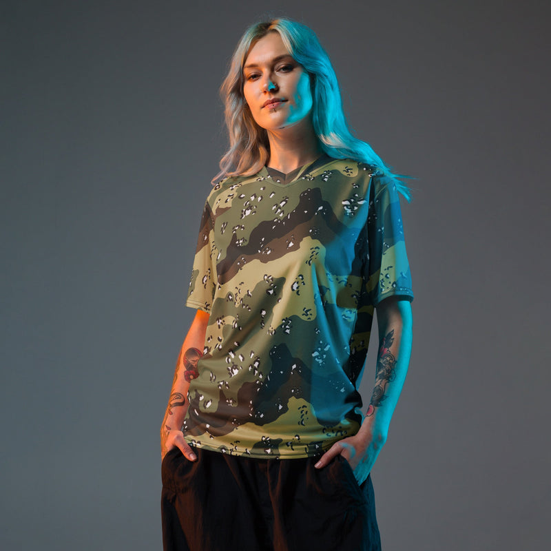 Chocolate Chip Saudi Marsh CAMO Unisex Sports Jersey