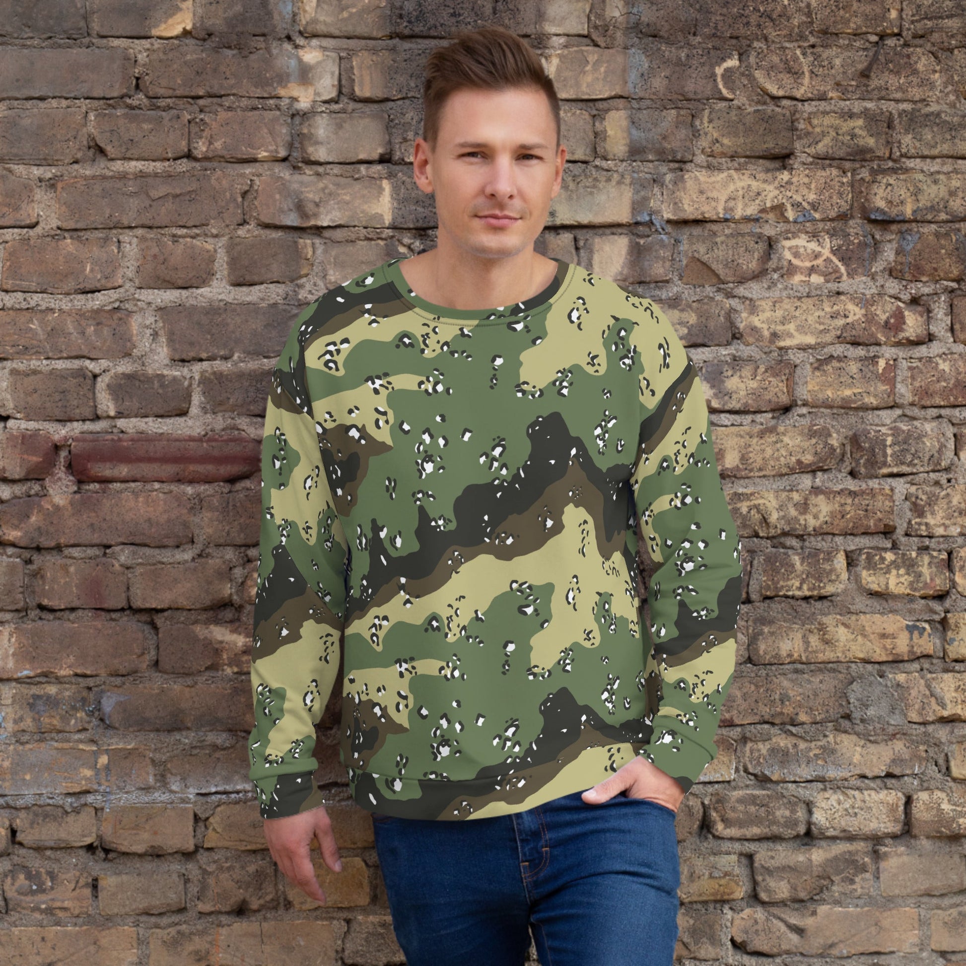 Saudi Arabian Chocolate Chip Marsh CAMO Unisex Sweatshirt - XS