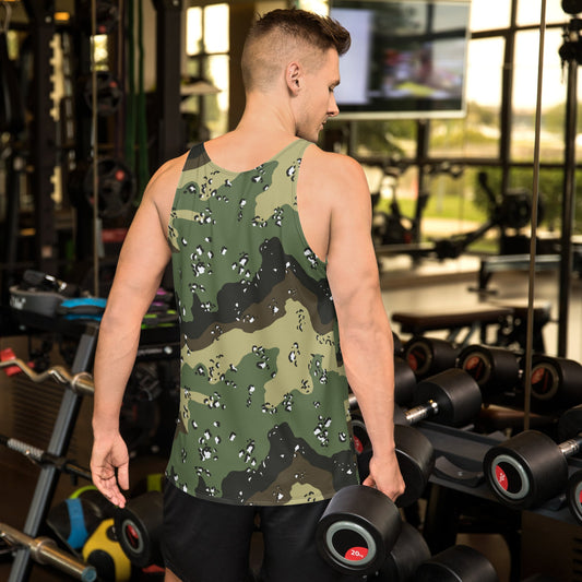 Saudi Chocolate Chip Marsh CAMO Unisex Tank Top - Tops