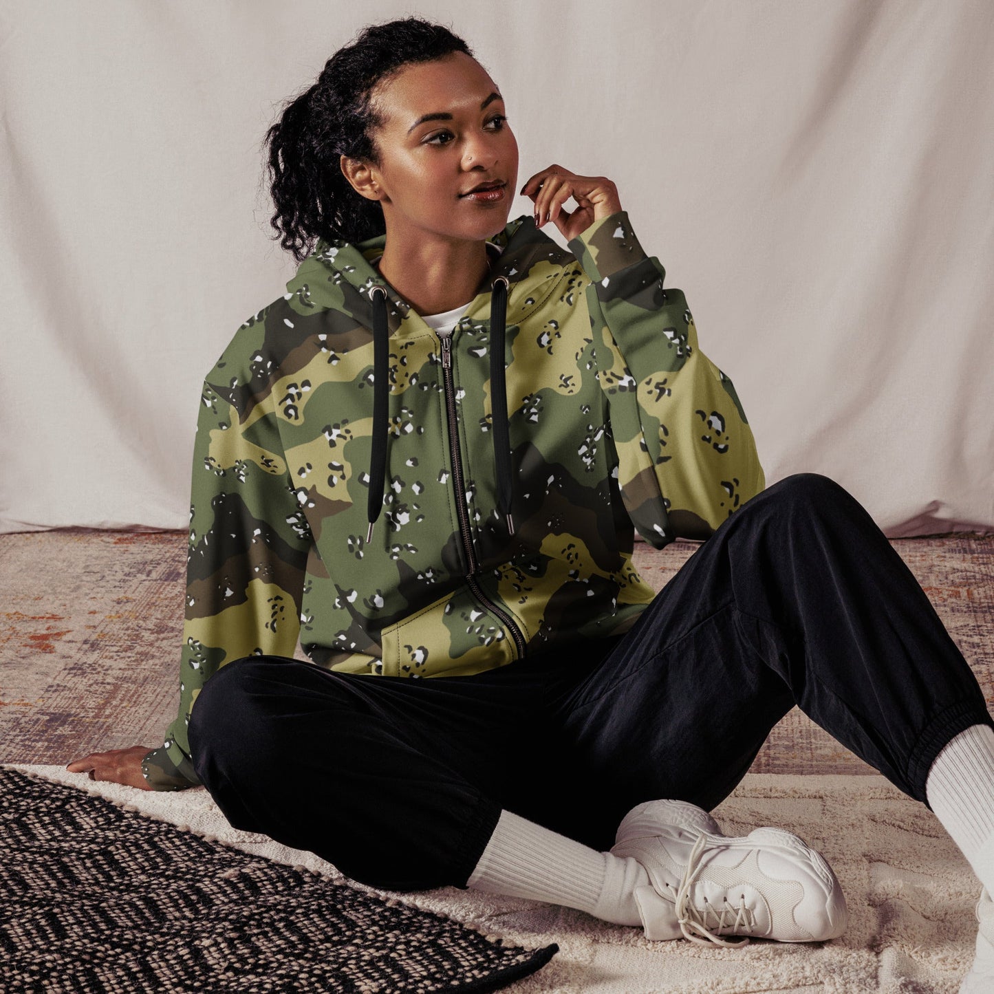 Saudi Chocolate Chip Marsh CAMO Unisex zip hoodie - Zip Hoodies