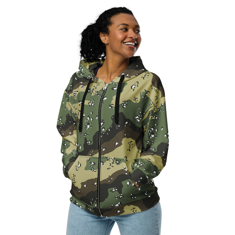 Chocolate Chip Saudi Marsh CAMO Unisex Zip Hoodie