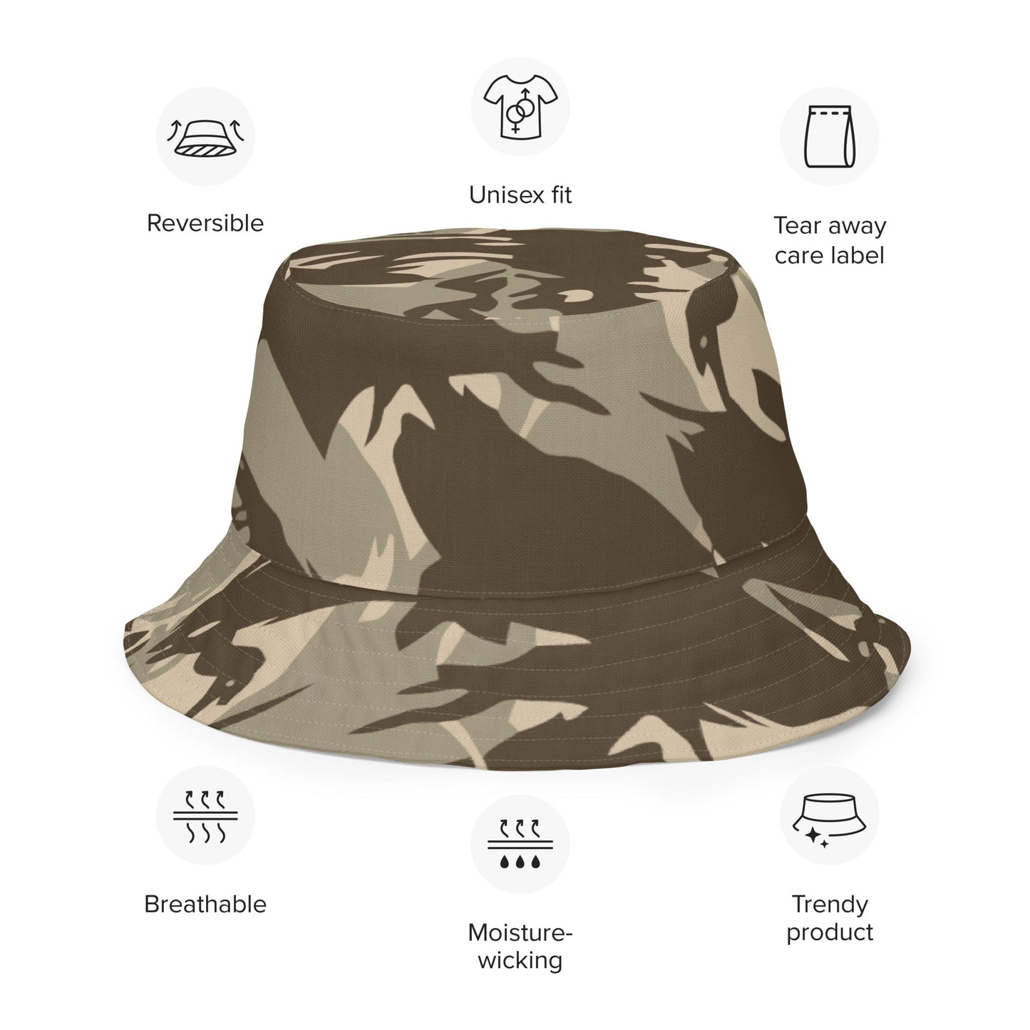 Saudi DPM Desert CAMO Reversible bucket hat - Bucket Hats