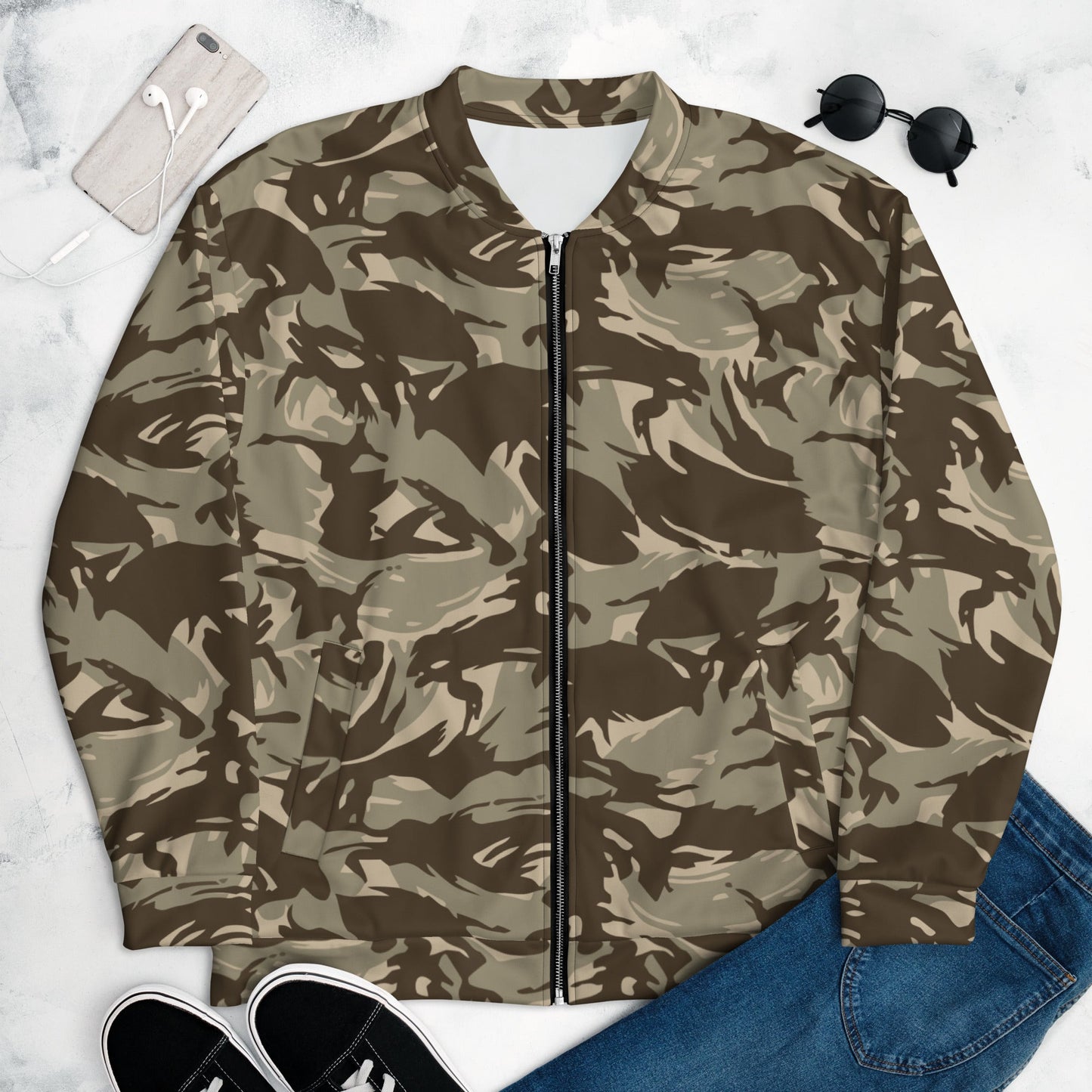 Saudi DPM Desert CAMO Unisex Bomber Jacket - XS - Jackets