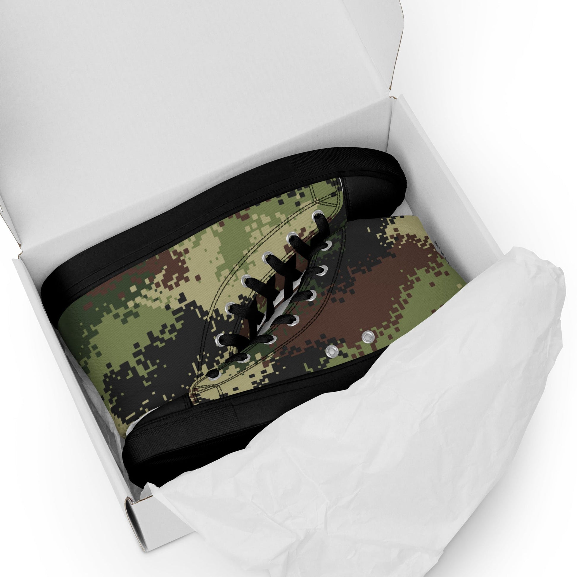 Serbian Digital CAMO Mens high top canvas shoes - High Top Canvas Shoes