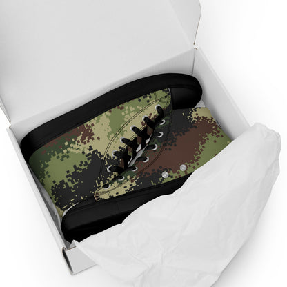 Serbian Digital CAMO Mens high top canvas shoes - High Top Canvas Shoes