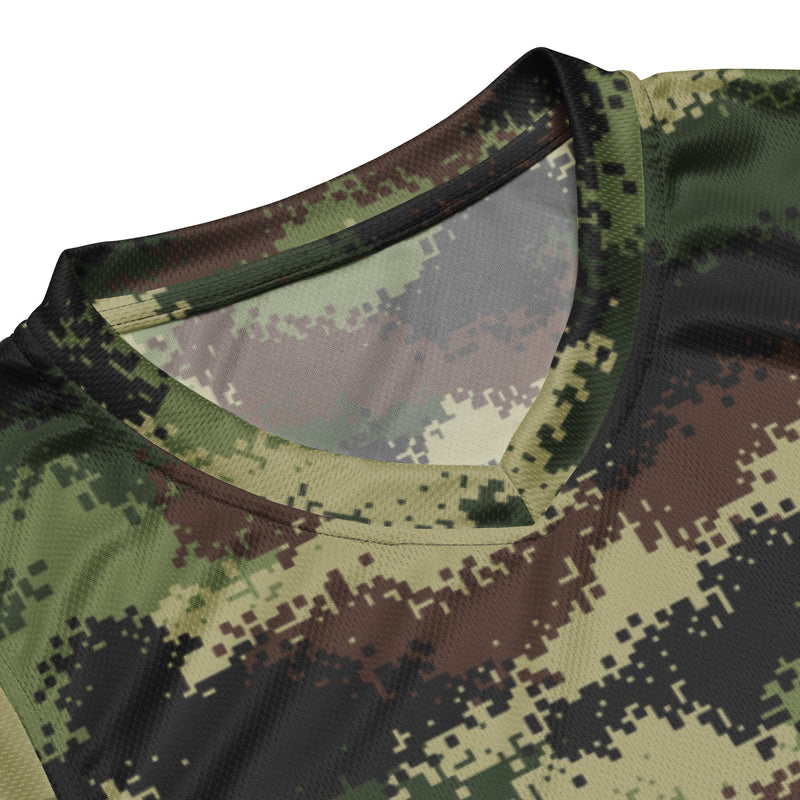 Digital Serbian Woodland CAMO Unisex Basketball Jersey