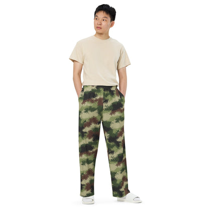 Serbian Digital CAMO unisex wide leg pants Wide Pants