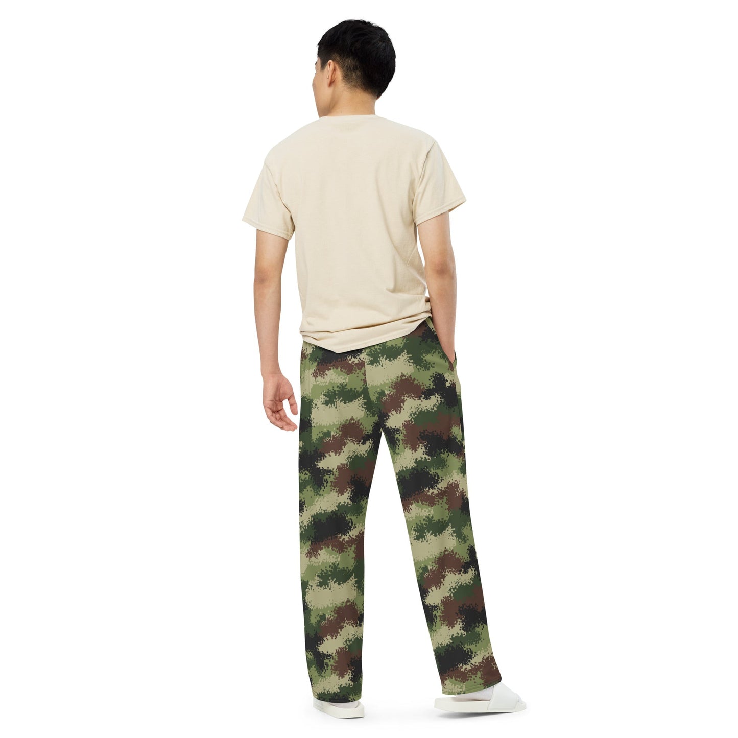 Serbian Digital CAMO unisex wide leg pants Wide Pants