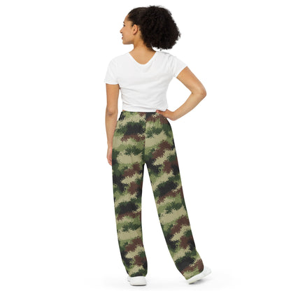Serbian Digital CAMO unisex wide leg pants Wide Pants