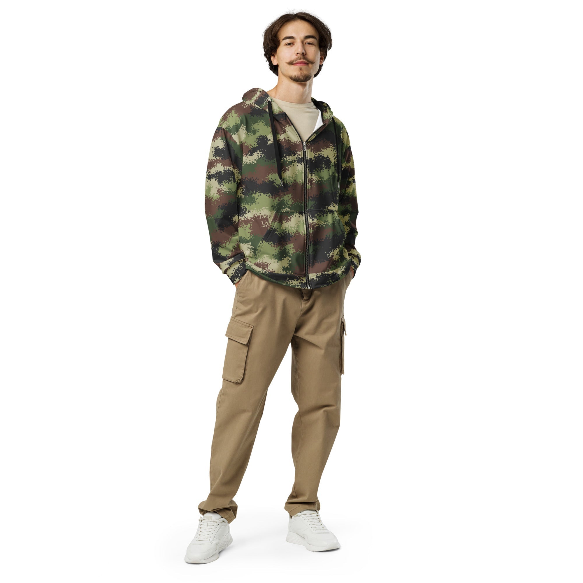 CAMO HQ - Serbian Digital CAMO Unisex Zip Hoodie - Worldwide Shipping