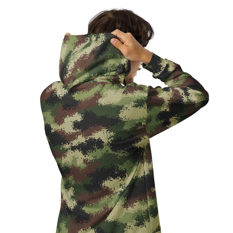 Digital Serbian Woodland CAMO Unisex Zip Hoodie