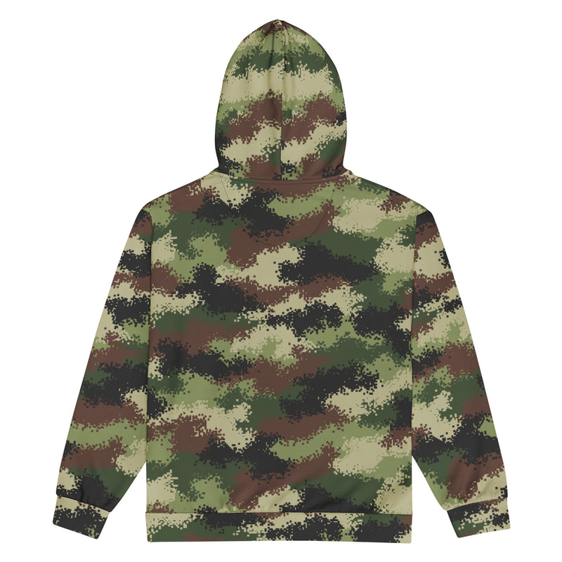 Digital Serbian Woodland CAMO Unisex Zip Hoodie