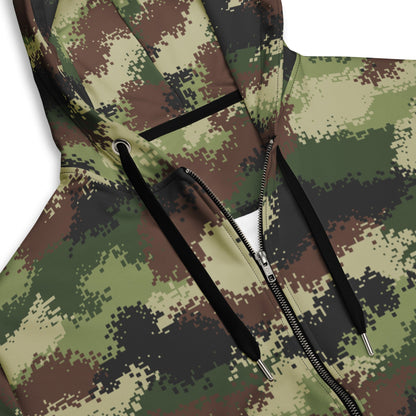 Serbian Digital CAMO Unisex zip hoodie - Zip Hoodies