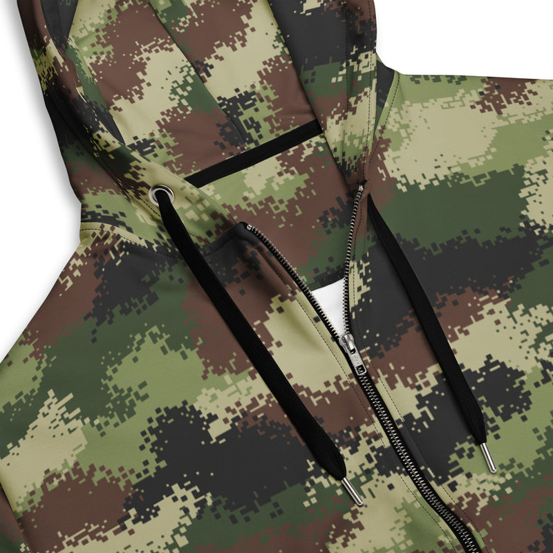 Digital Serbian Woodland CAMO Unisex Zip Hoodie