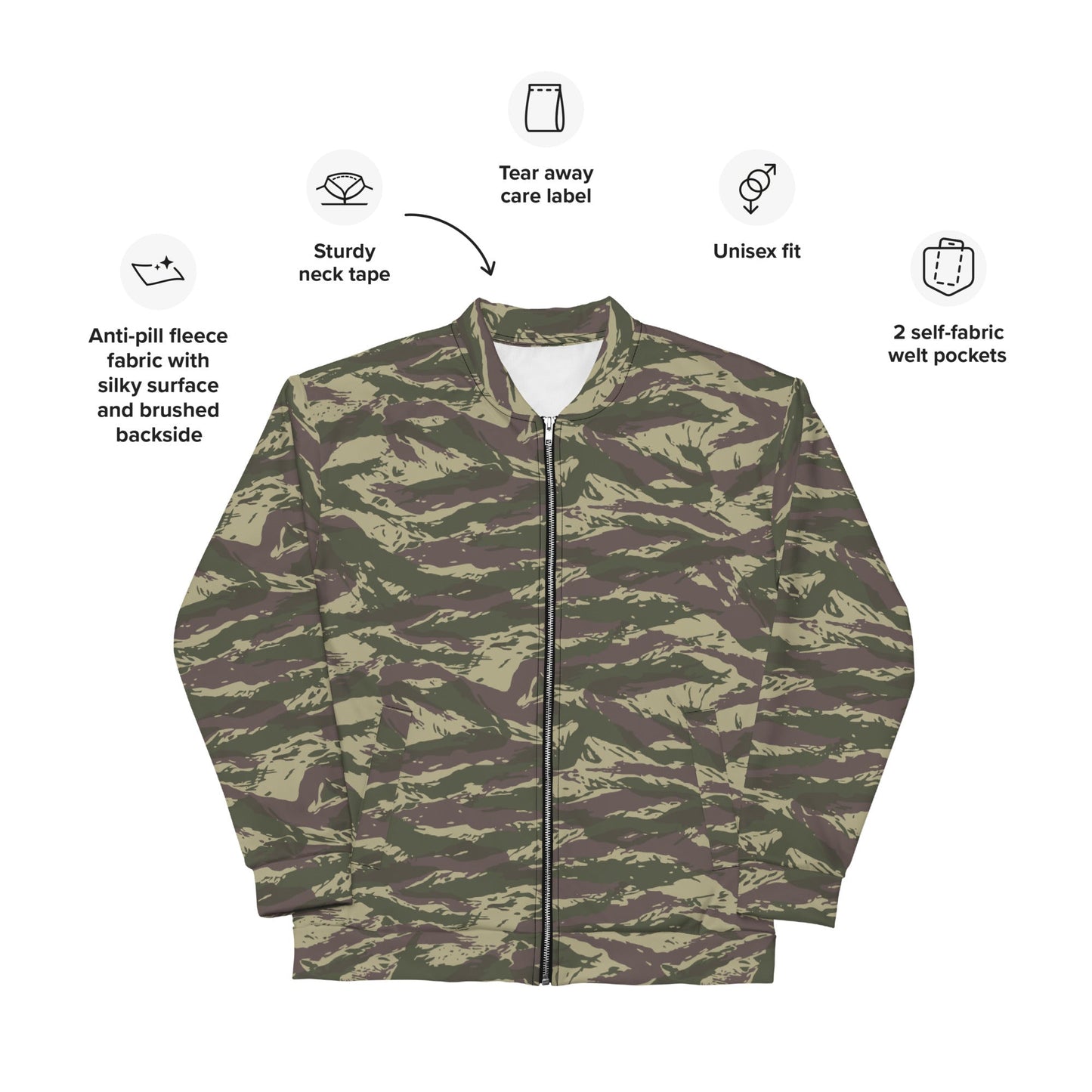 Serbian Lizard Arkan CAMO Unisex Bomber Jacket - Jackets