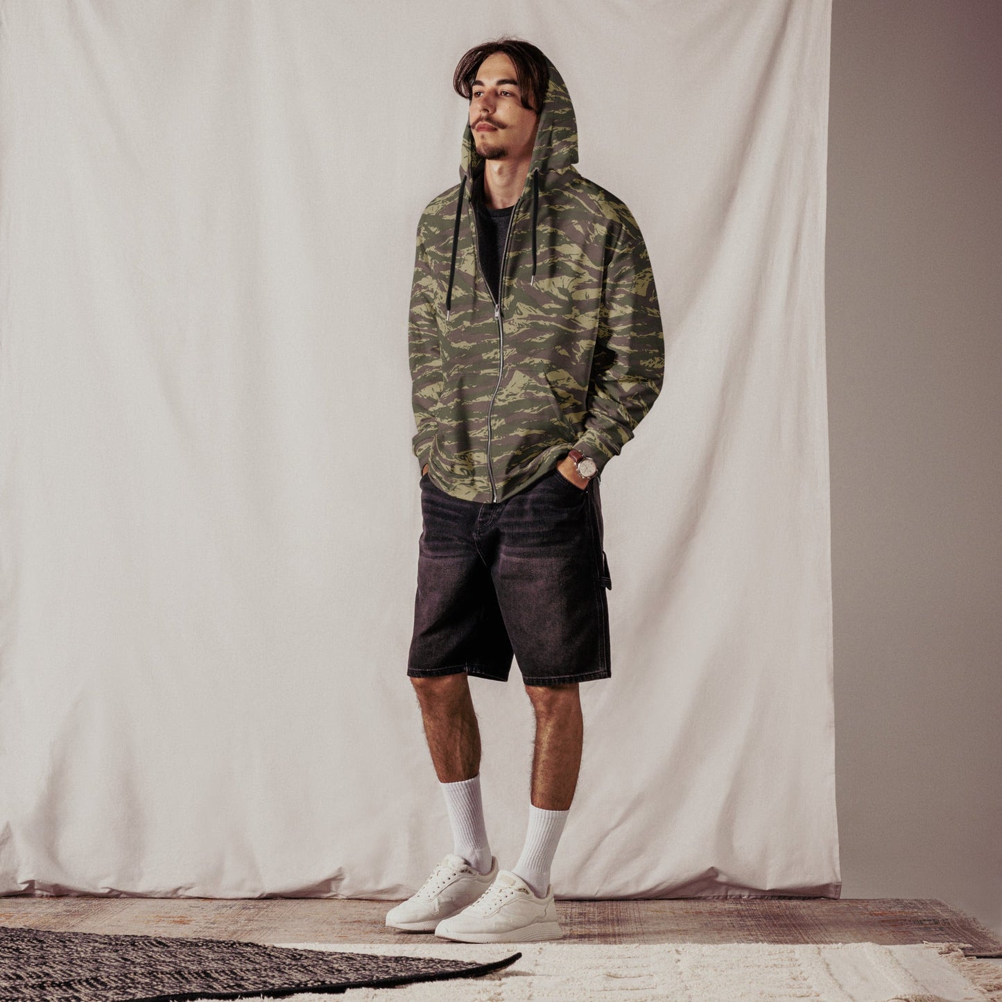 Serbian Lizard Arkan CAMO Unisex Zip Hoodie