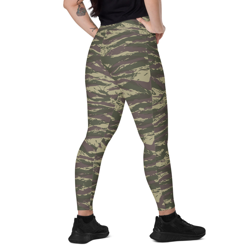 Serbian Lizard Arkan Volunteer Guard CAMO Leggings with pockets - 2XS - Womens With Pockets