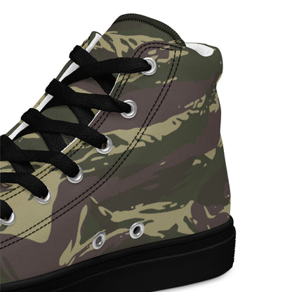 Serbian Lizard Arkan Volunteer Guard CAMO Men’s high top canvas shoes - Mens High Top Canvas Shoes