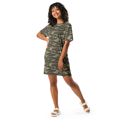 Serbian Lizard Arkan Volunteer Guard CAMO T-shirt dress - Womens T-Shirt Dress