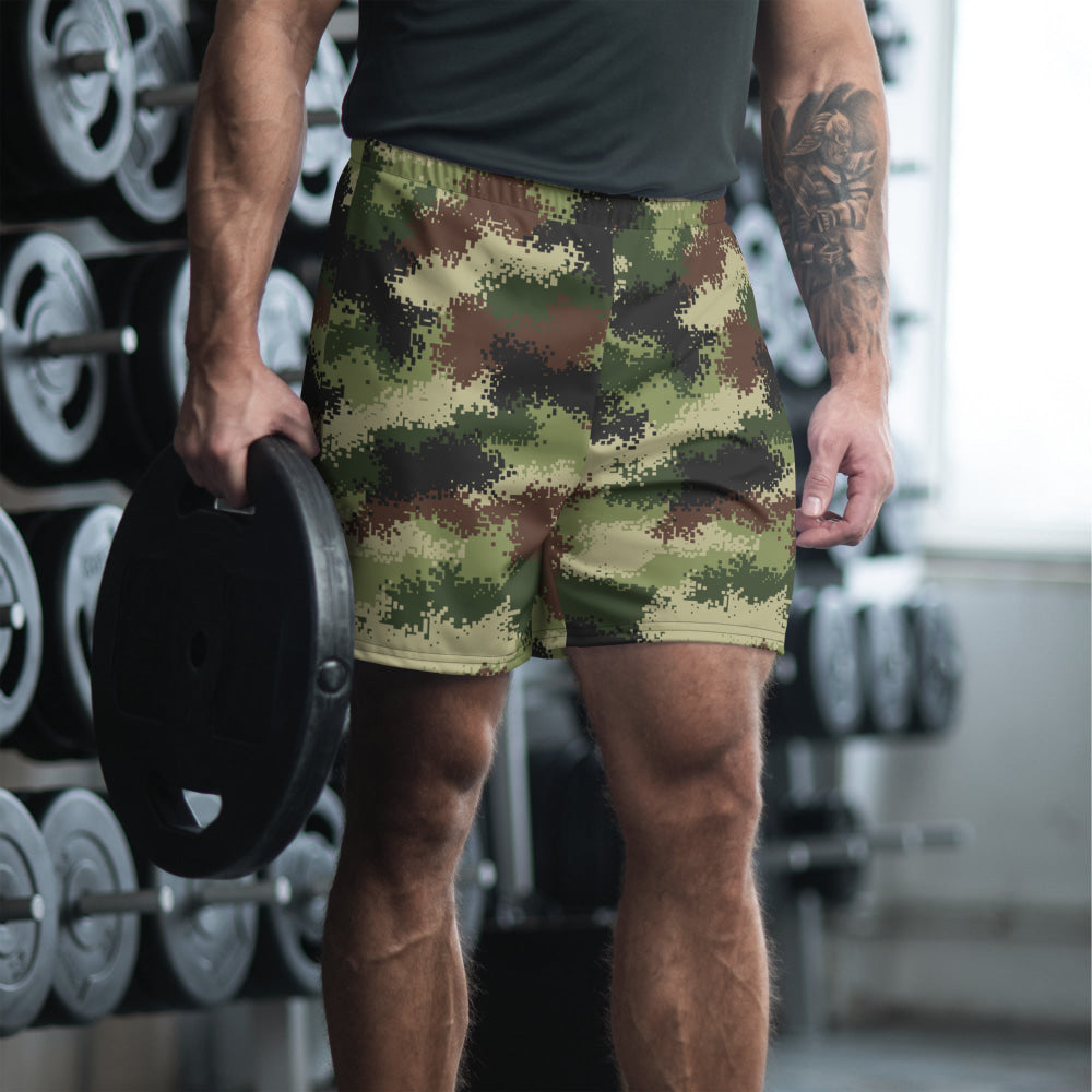 Serbian M-MDU-10 CAMO Unisex Athletic Long Shorts - 2XS