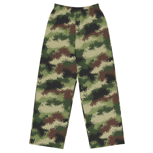 Serbian M-MDU-10 CAMO unisex wide-leg pants - 2XS - Unisex Wide-Leg Pants