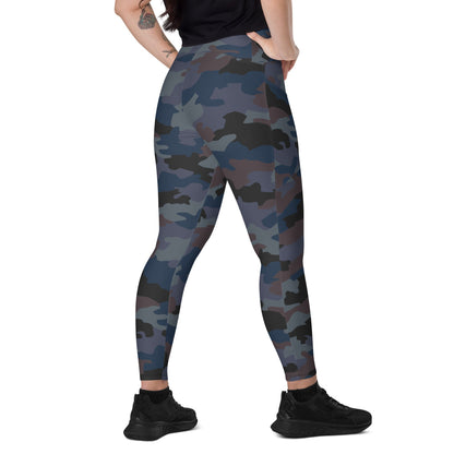 Serbian M89 Oak Leaf Police CAMO Leggings with pockets - 2XS - Womens With Pockets