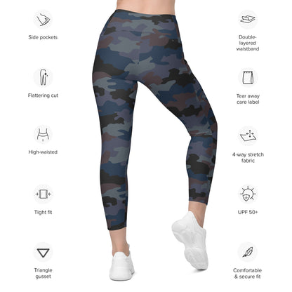 Serbian M89 Oak Leaf Police CAMO Leggings with pockets - Womens With Pockets