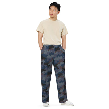 Serbian M89 Oak Leaf Police CAMO unisex wide-leg pants - Unisex Wide-Leg Pants