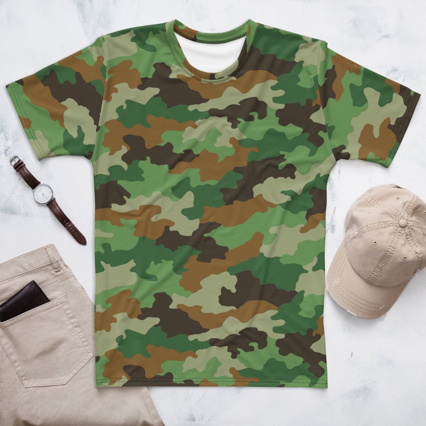 Serbian M93 Oak Leaf CAMO Men’s t-shirt - XS - Mens T-Shirt