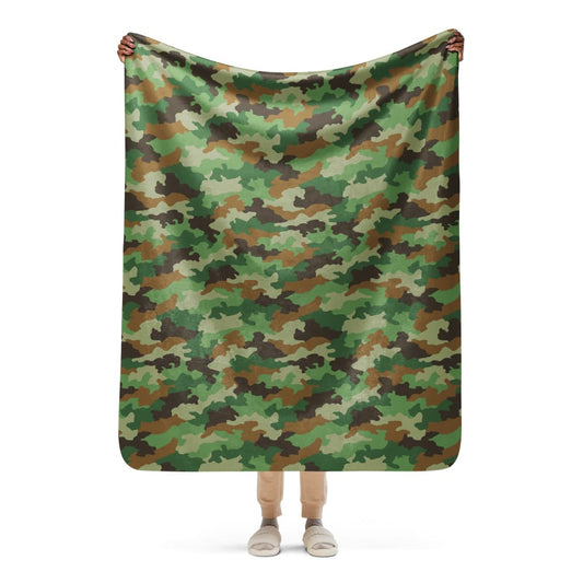 Serbian M93 Oak Leaf CAMO Sherpa blanket - 50″×60″