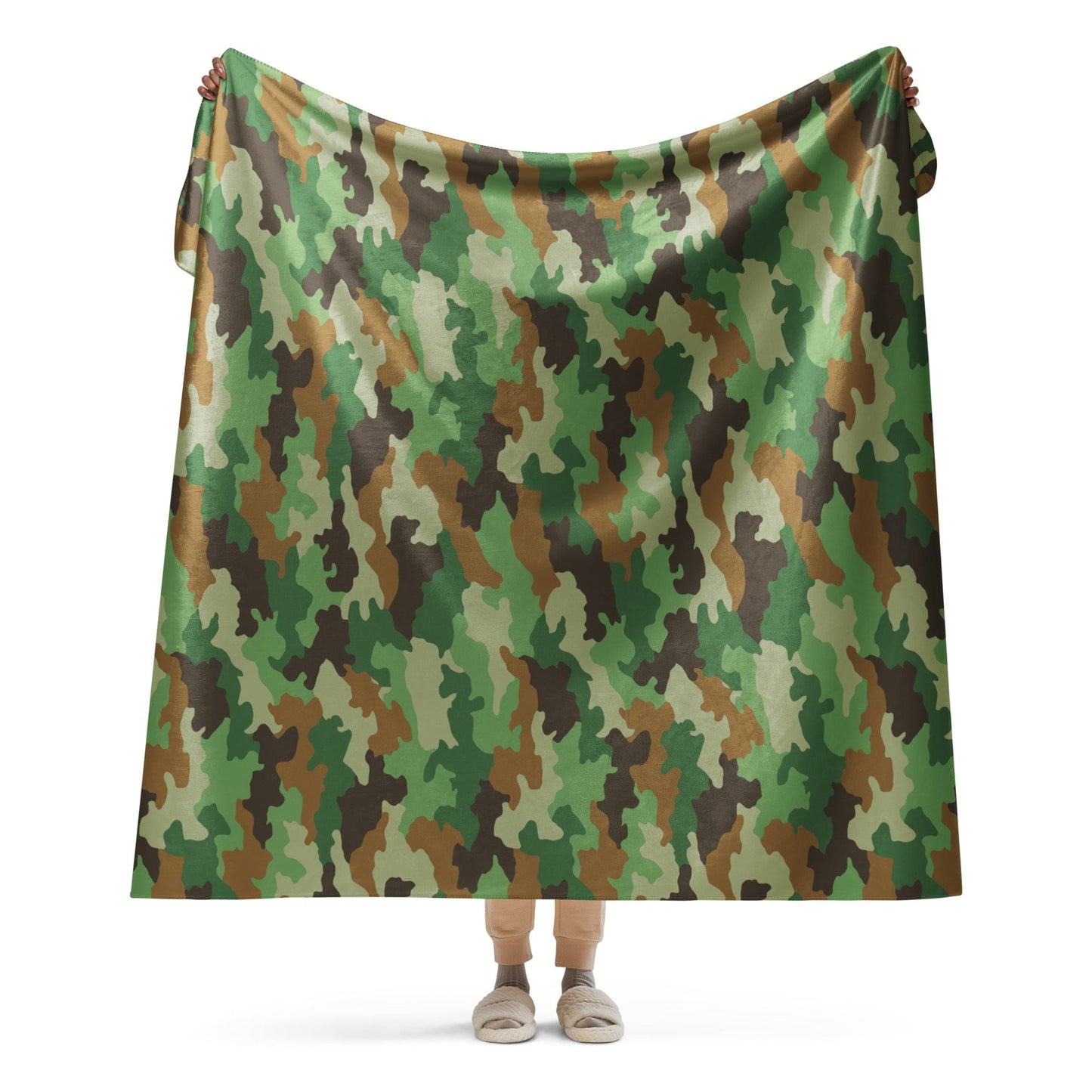 Serbian M93 Oak Leaf CAMO Sherpa blanket - 60″×80″ - Blanket