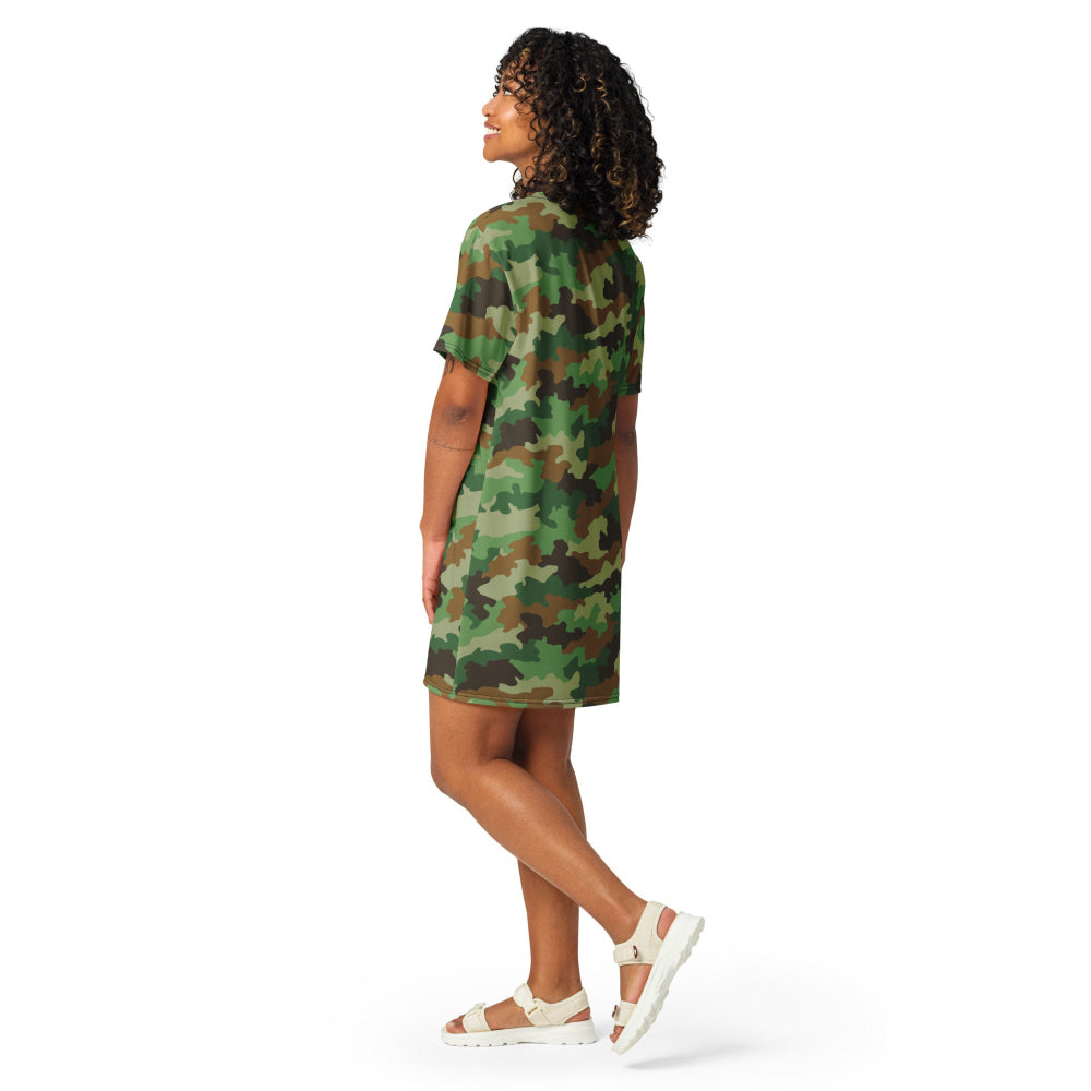 Serbian M93 Oak Leaf CAMO T-shirt dress - Womens T-Shirt Dress