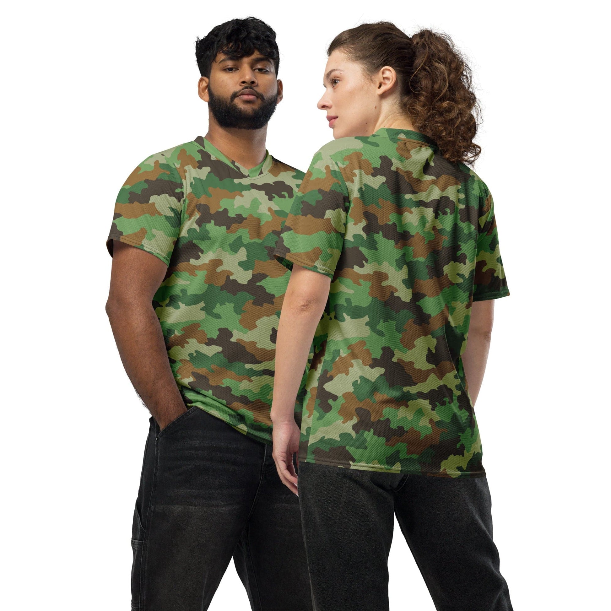 Serbian M93 Oak Leaf CAMO unisex sports jersey - 2XS - Unisex Sports Jersey