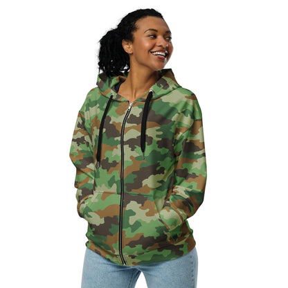 Serbian M93 Oak Leaf CAMO Unisex zip hoodie - Zip Hoodie