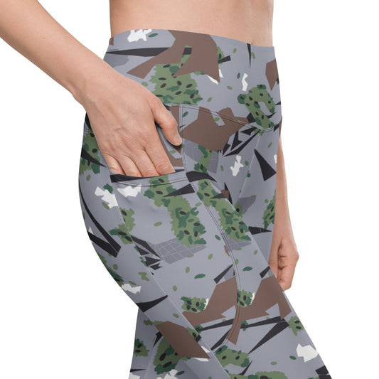 Serbian Montenegro Karst CAMO Leggings with pockets - Womens With Pockets