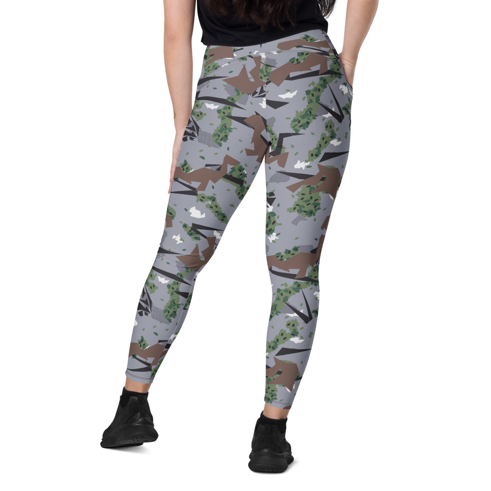 Serbian Montenegro Karst CAMO Leggings with pockets - Womens With Pockets