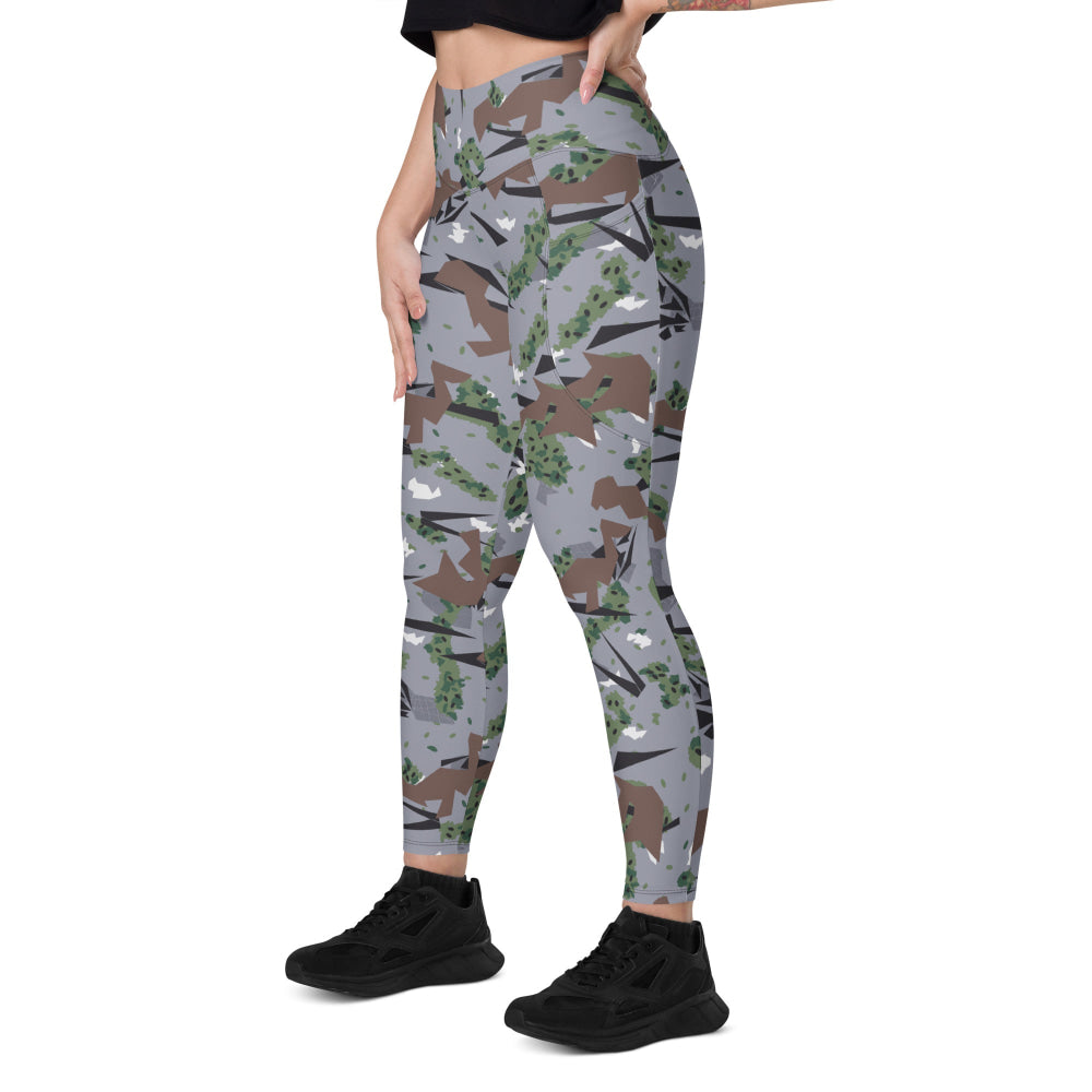 Serbian Montenegro Karst CAMO Leggings with pockets - Womens With Pockets