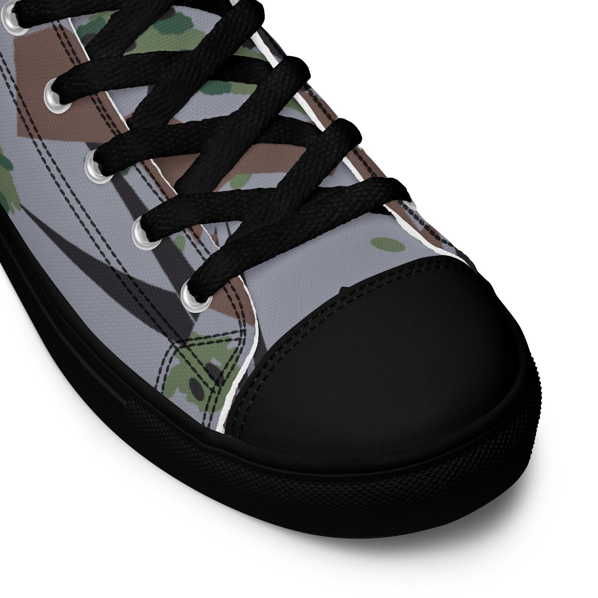 Serbian Montenegro Karst Mountain CAMO Mens high top canvas shoes - High Top Canvas Shoes