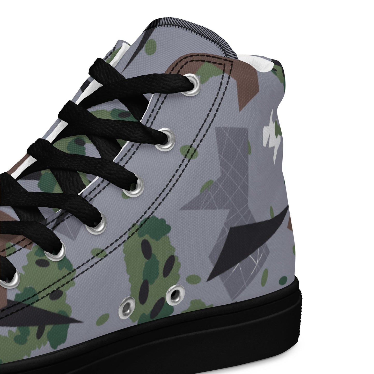 Serbian Montenegro Karst Mountain CAMO Mens high top canvas shoes - High Top Canvas Shoes