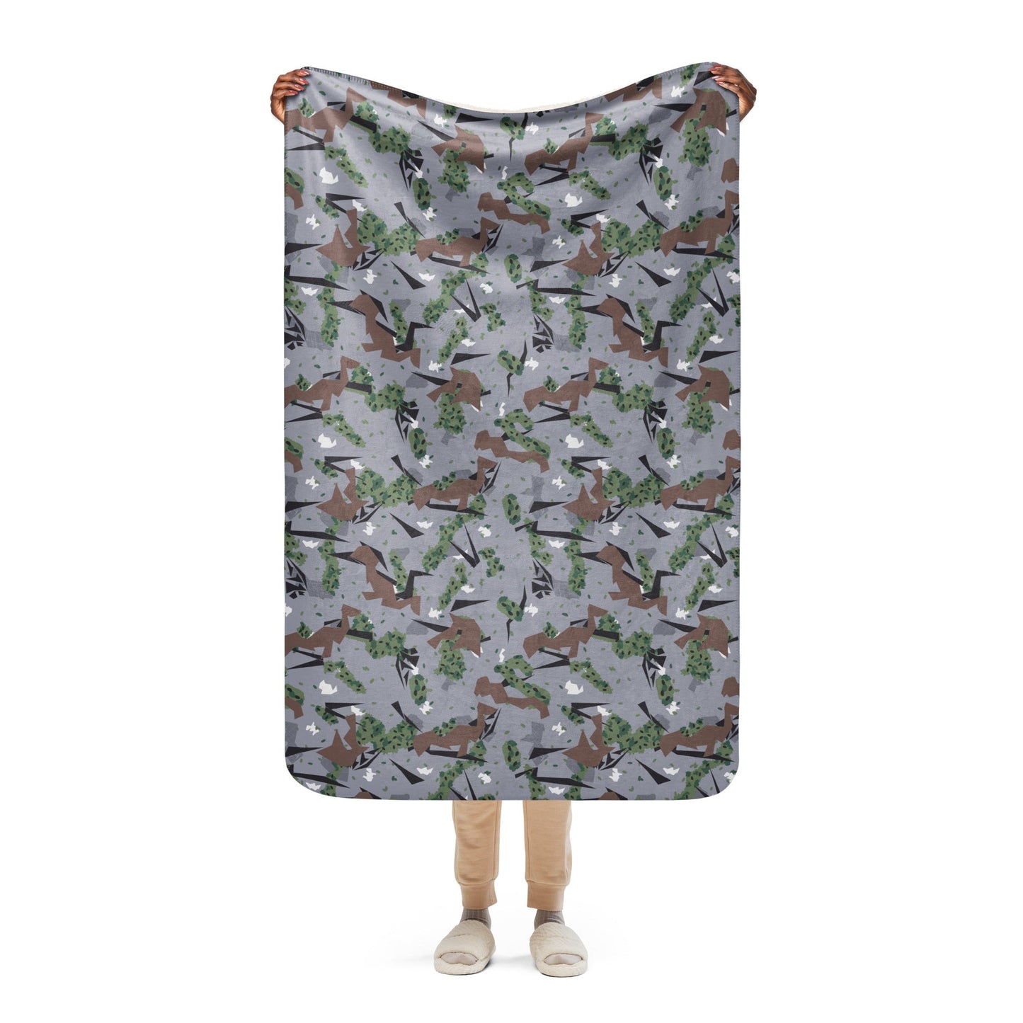 Serbian Montenegro Karst Mountain CAMO Sherpa blanket - 37″×57″ - Blanket