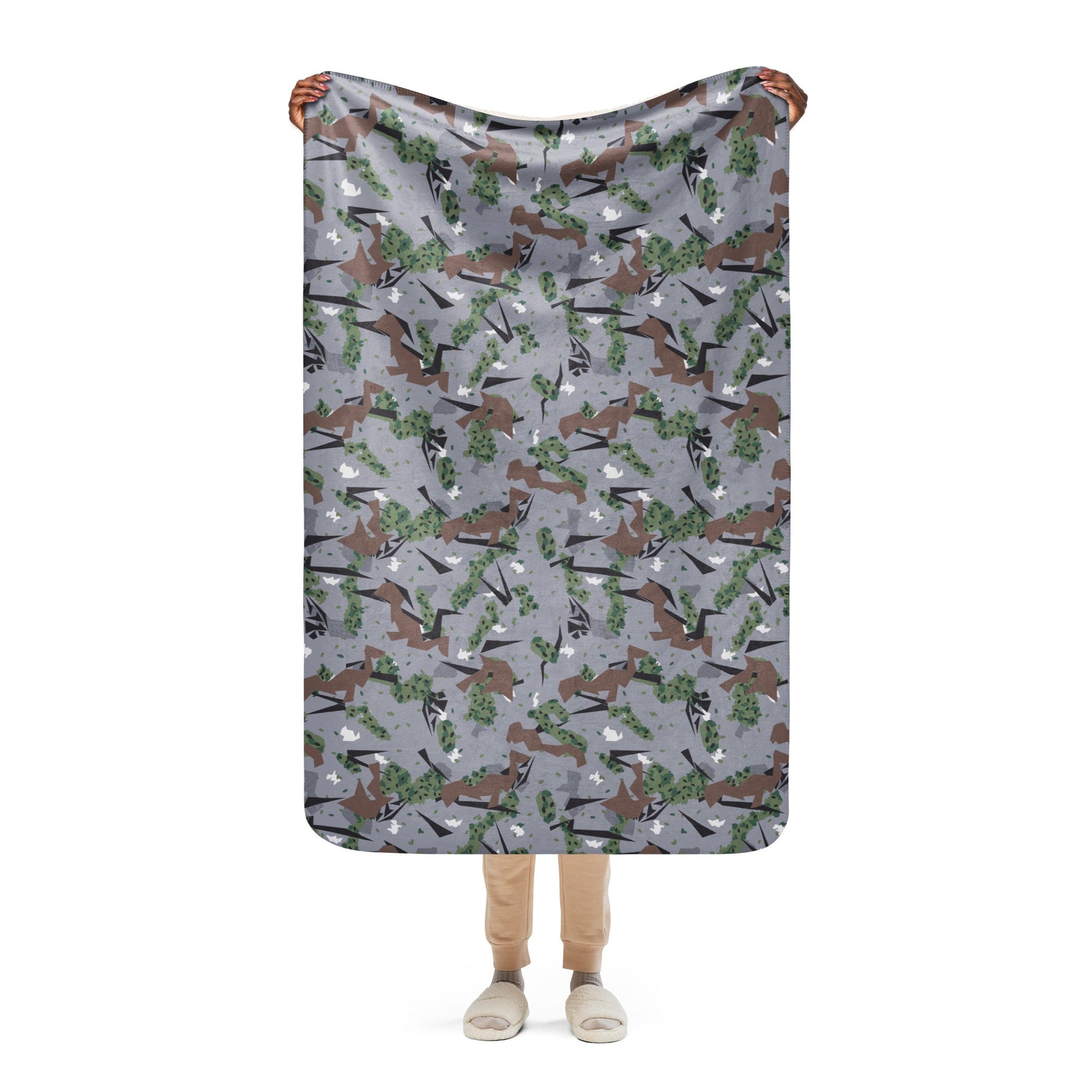 Serbian Montenegro Karst Mountain CAMO Sherpa blanket - 37″×57″ - Blanket